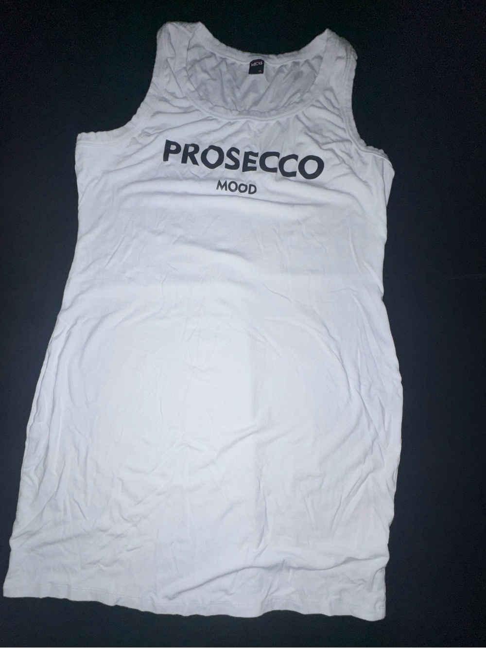 PROSECCO Mood White Tank Top Dress